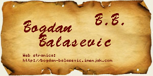 Bogdan Balašević vizit kartica